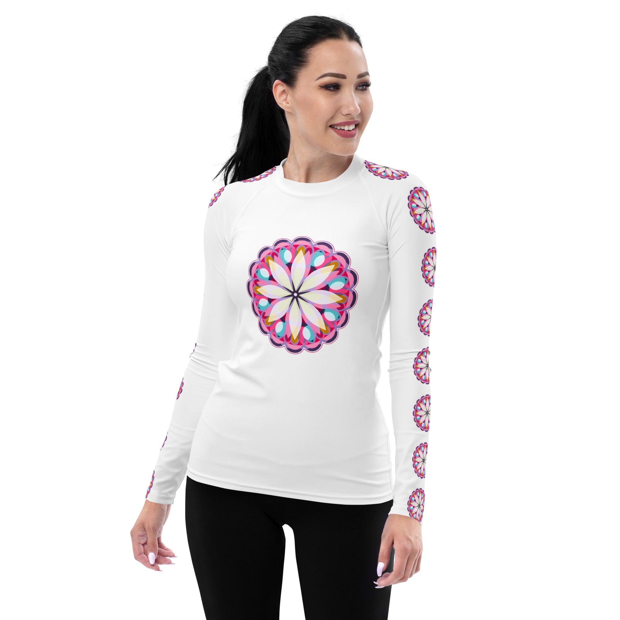 Vibrant Energy Mandala Women's Rash Guard - Beyond T-shirts