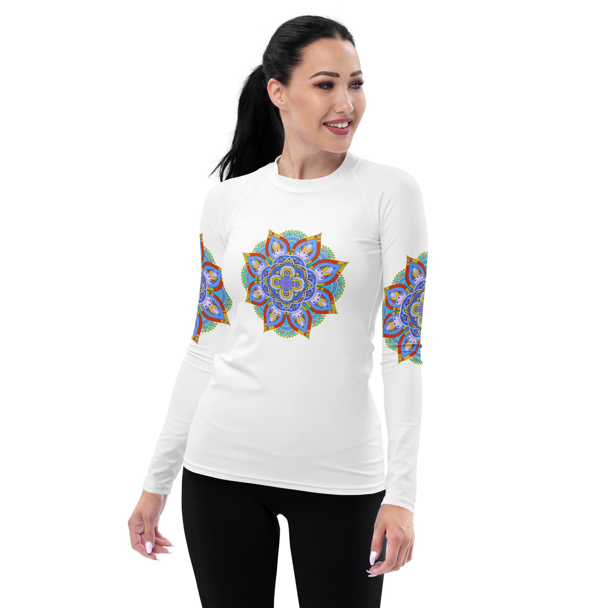 Seaside Mandala Women's Rash Guard - Beyond T-shirts