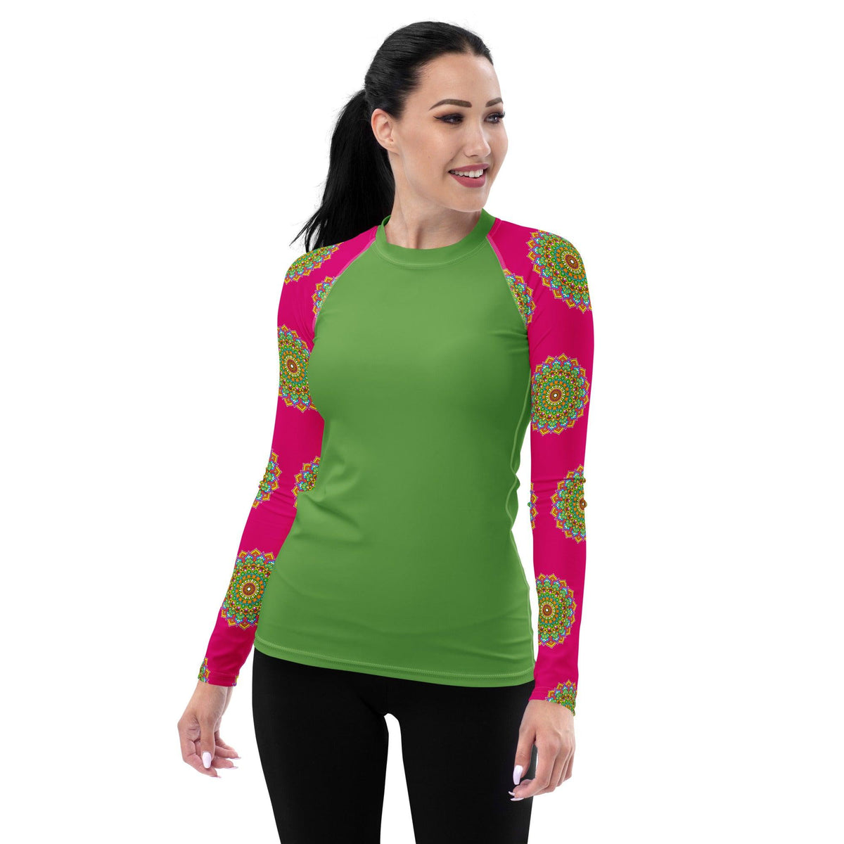 Seaside Mandala Women's Rash Guard - Beyond T-shirts