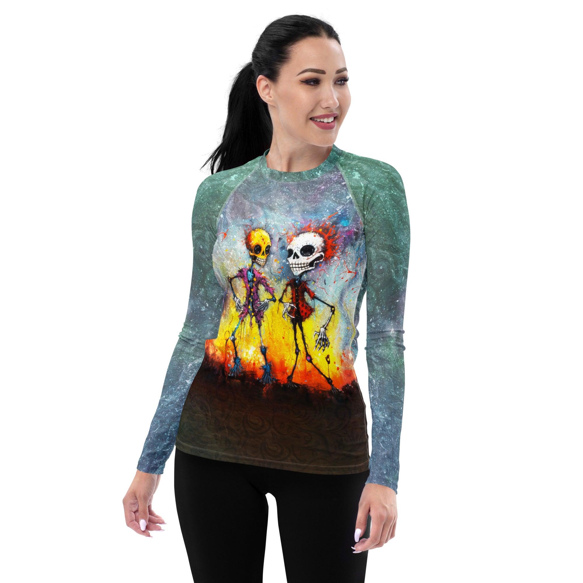 Spooky Haunted House All-Over Print Rash Guard - Beyond T-shirts