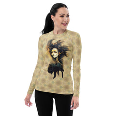 Spiderweb Sensation Women's All-Over Print Rash Guard - Beyond T-shirts