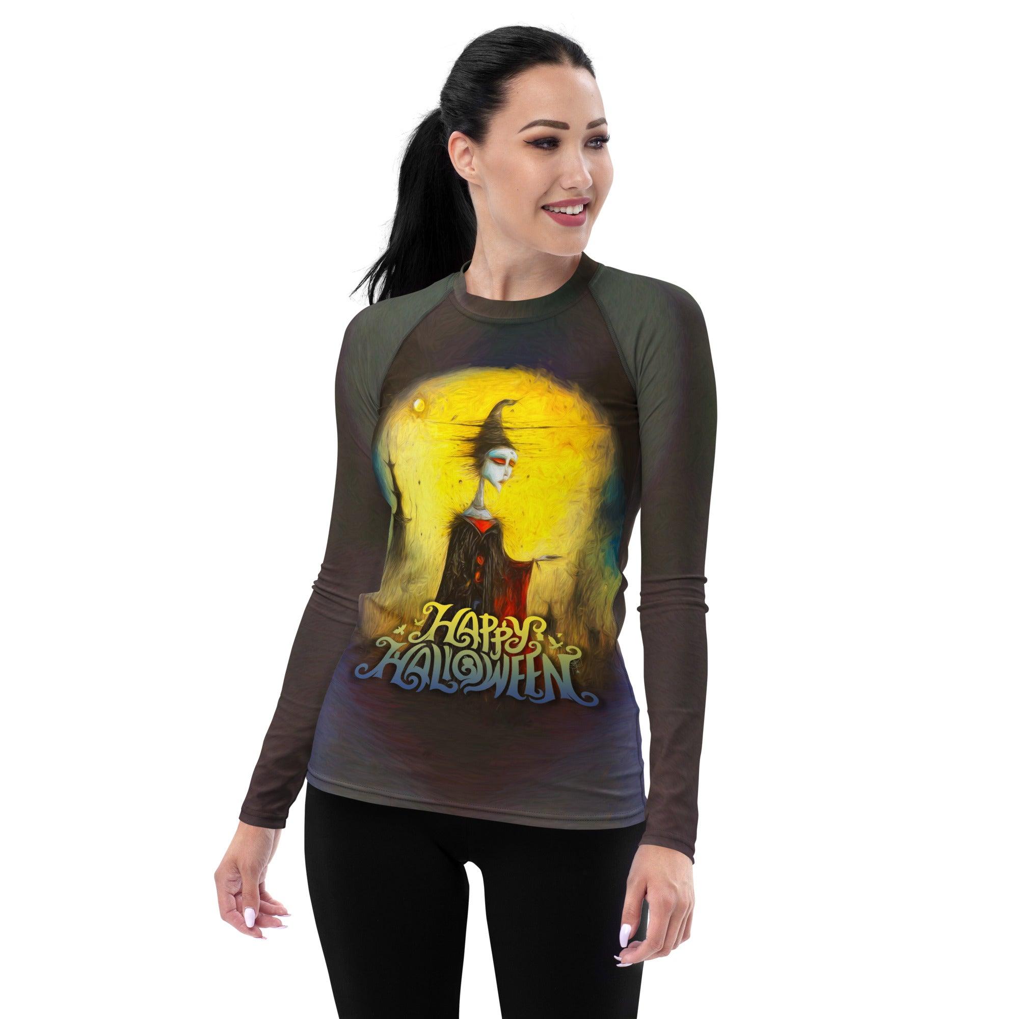 Moonlit Cemetery Halloween Rash Guard - Beyond T-shirts