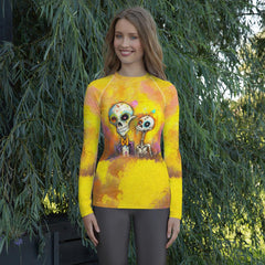 Skeleton Dance Party All-Over Print Rash Guard - Beyond T-shirts