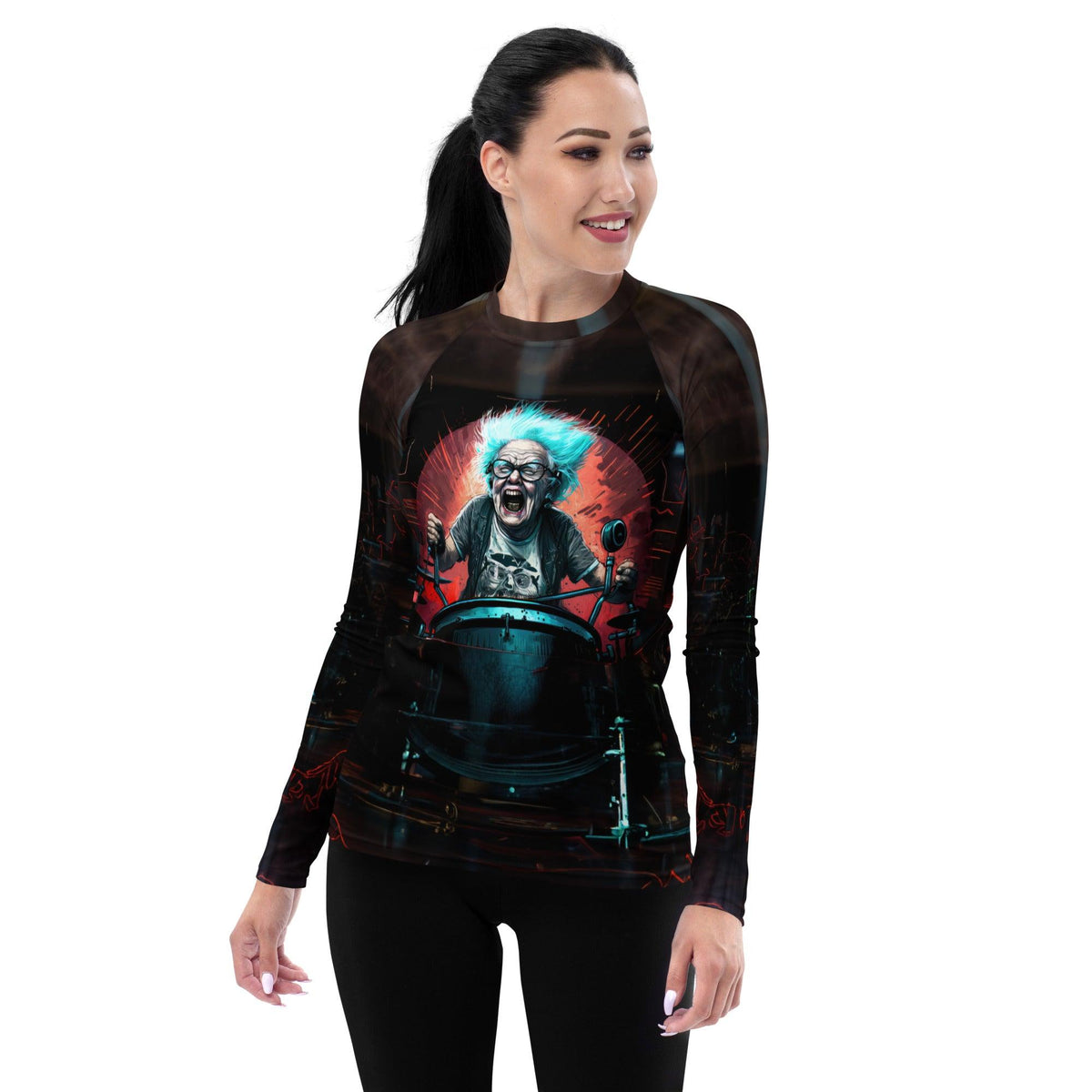 Urban Beats Music Graffiti Women's Rash Guard - Beyond T-shirts