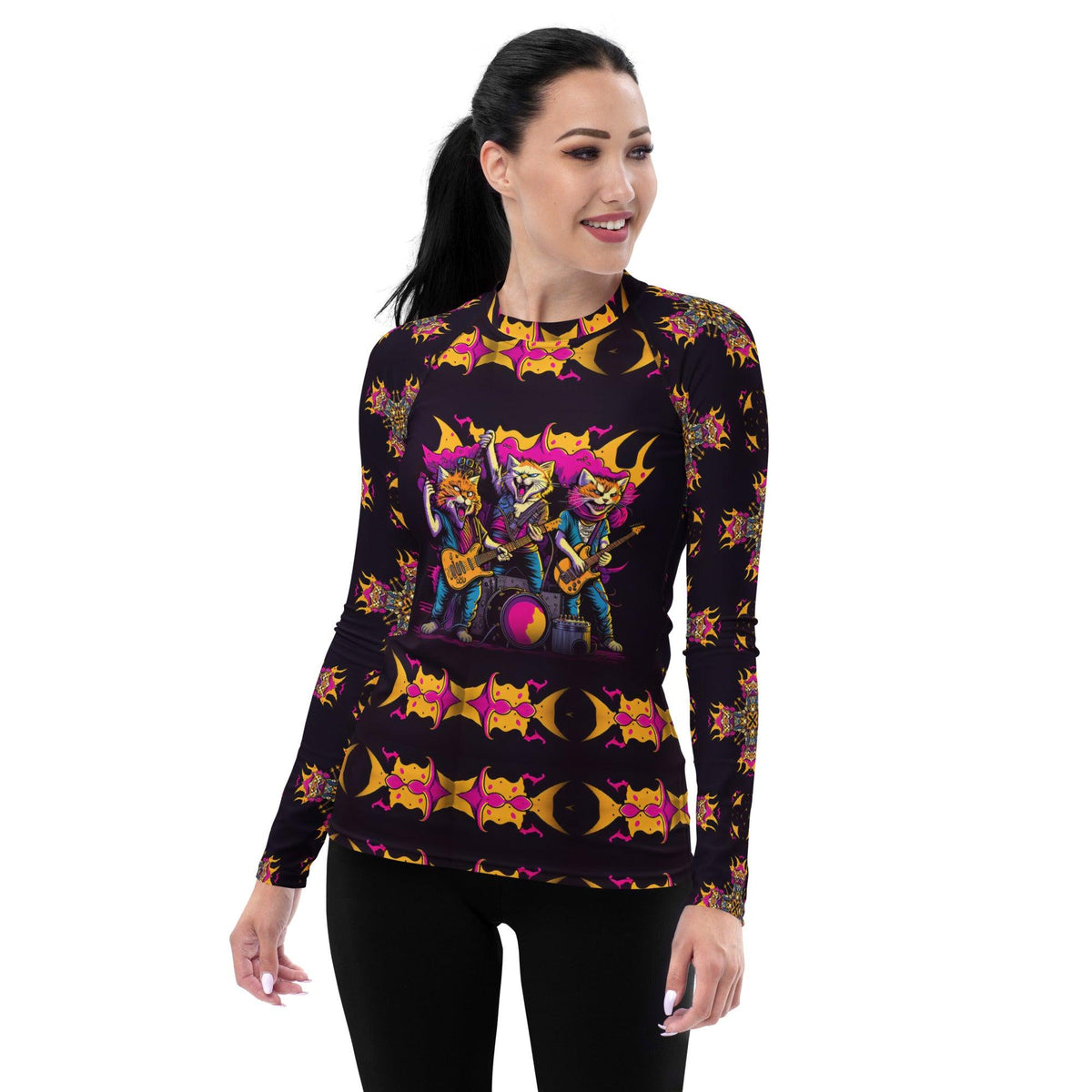 Jazzed Up Graffiti All-Over Print Swim Shirt - Beyond T-shirts