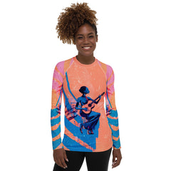 Symphonic Style All-Over Print Women's Rash Guard - Beyond T-shirts