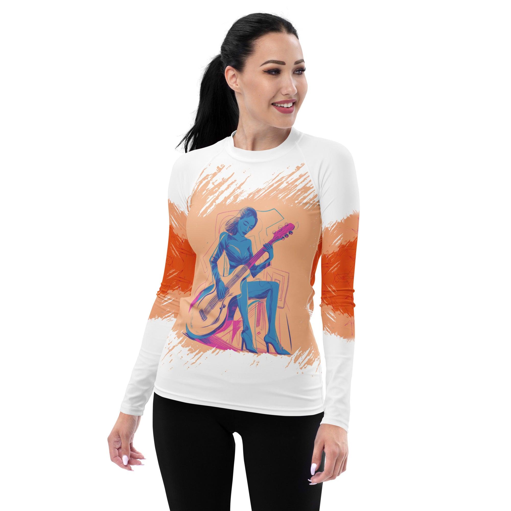 Jazz Groove All-Over Print Women's Rash Guard - Beyond T-shirts