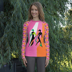 Vogue Visionary All-Over Print Women's Rash Guard - Beyond T-shirts