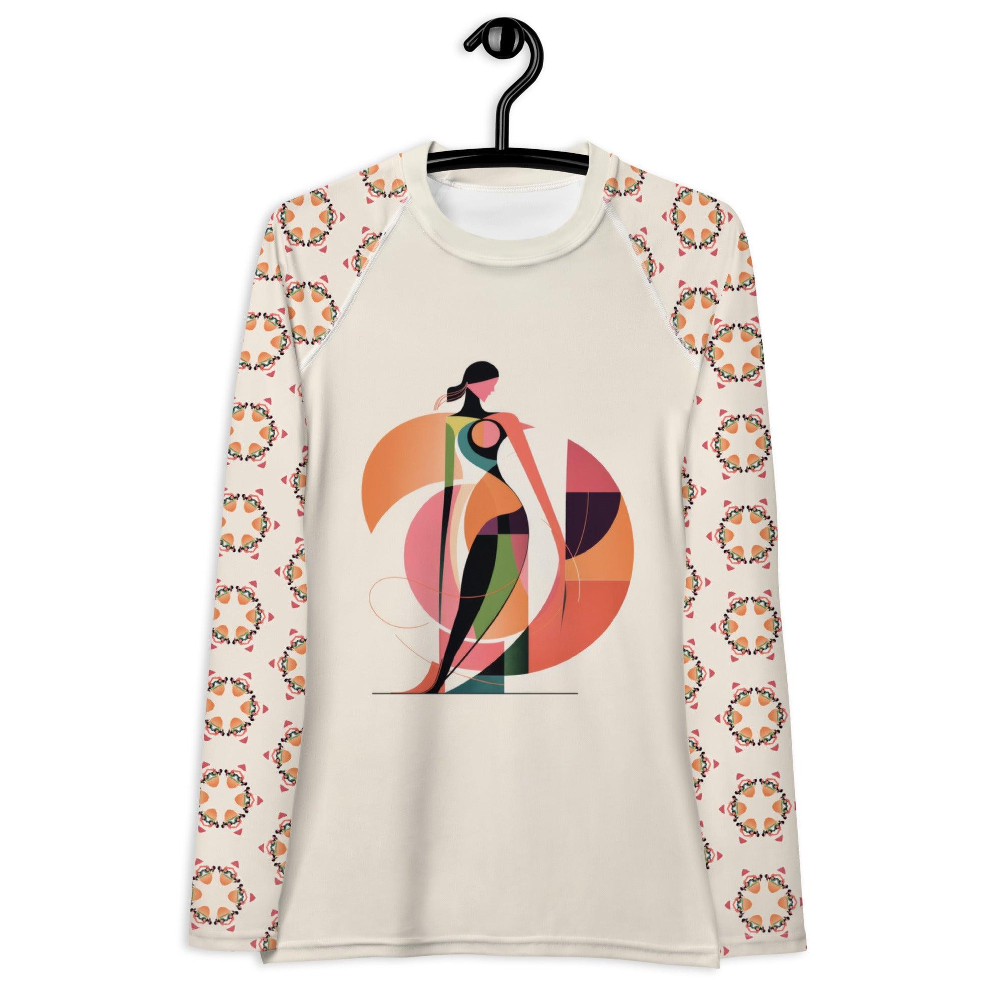 Artful Aesthetics All-Over Print Women's Rash Guard - Beyond T-shirts