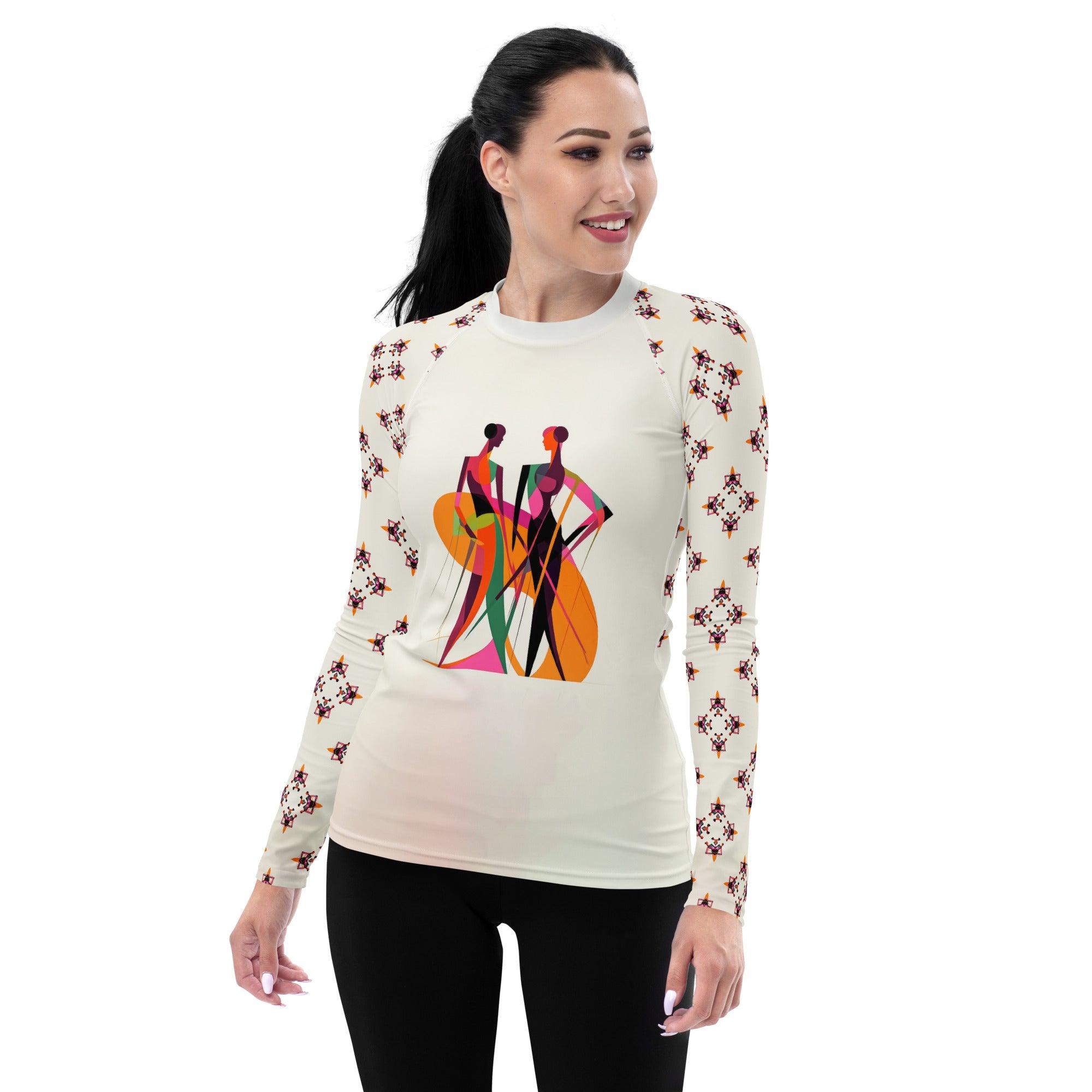 Vibrant Vogue Vision All-Over Print Women's Rash Guard - Beyond T-shirts