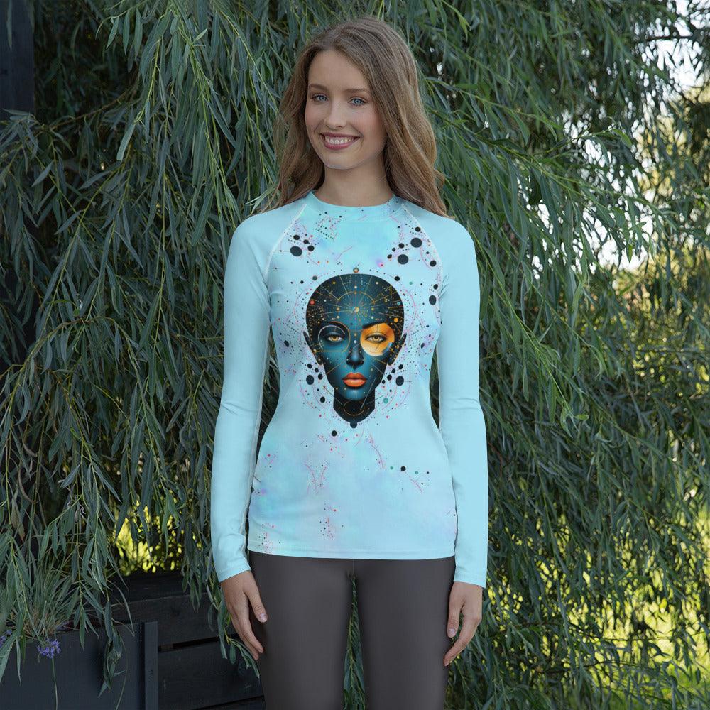 Harmony in Diversity: Abstract Women Painting Rash Guard - Beyond T-shirts