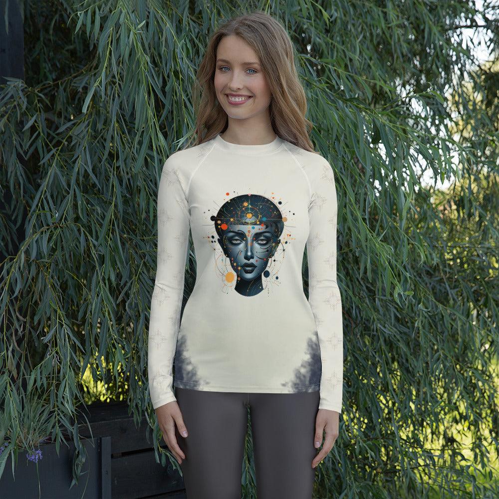 Harmony in Abstraction of Women's Strength: Rash Guard - Beyond T-shirts