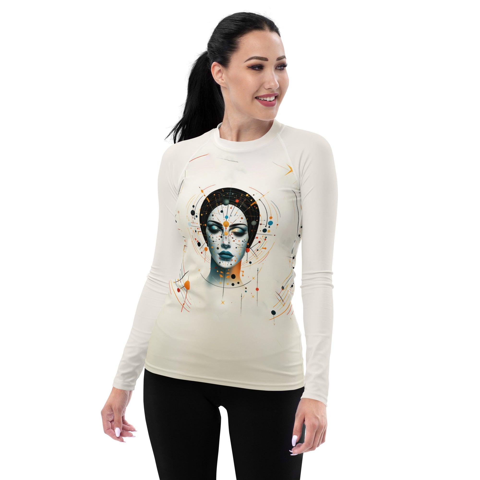 Abstract Beauty in Diversity: All-Over Women's Rash Guard - Beyond T-shirts