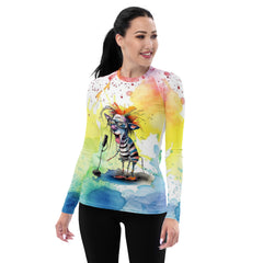 Violinist's Vivacious Vibes  Women's Rash Guard