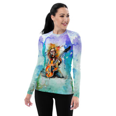 Trumpeter's Tuneful Twirls  Women's Rash Guard