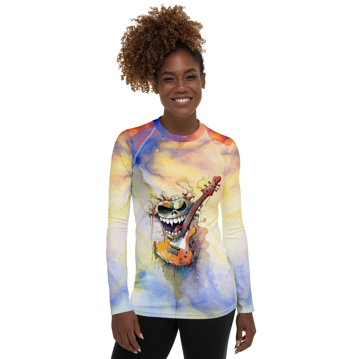 Cello's Captivating Caricatures  Women's Rash Guard