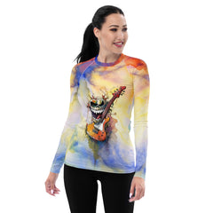 Cello's Captivating Caricatures  Women's Rash Guard