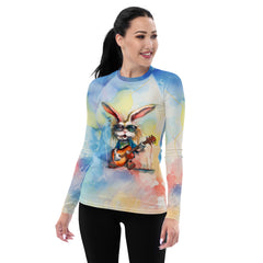 Vocalist's Vibrant Visuals Women's Rash Guard