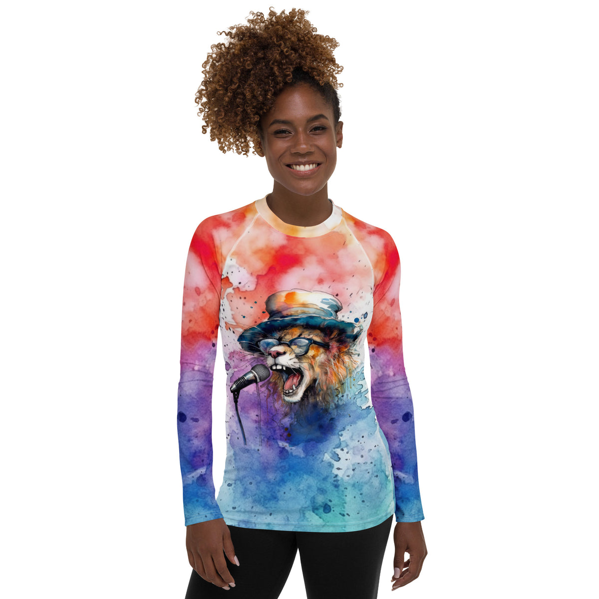 Ukulele's Uplifting Undertones Women's Rash Guard