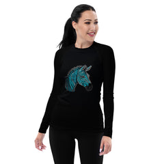 Whimsical Whale Waves Rash Guard