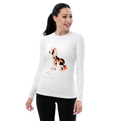 Dashing Doggy Prints Women's Rash Guard