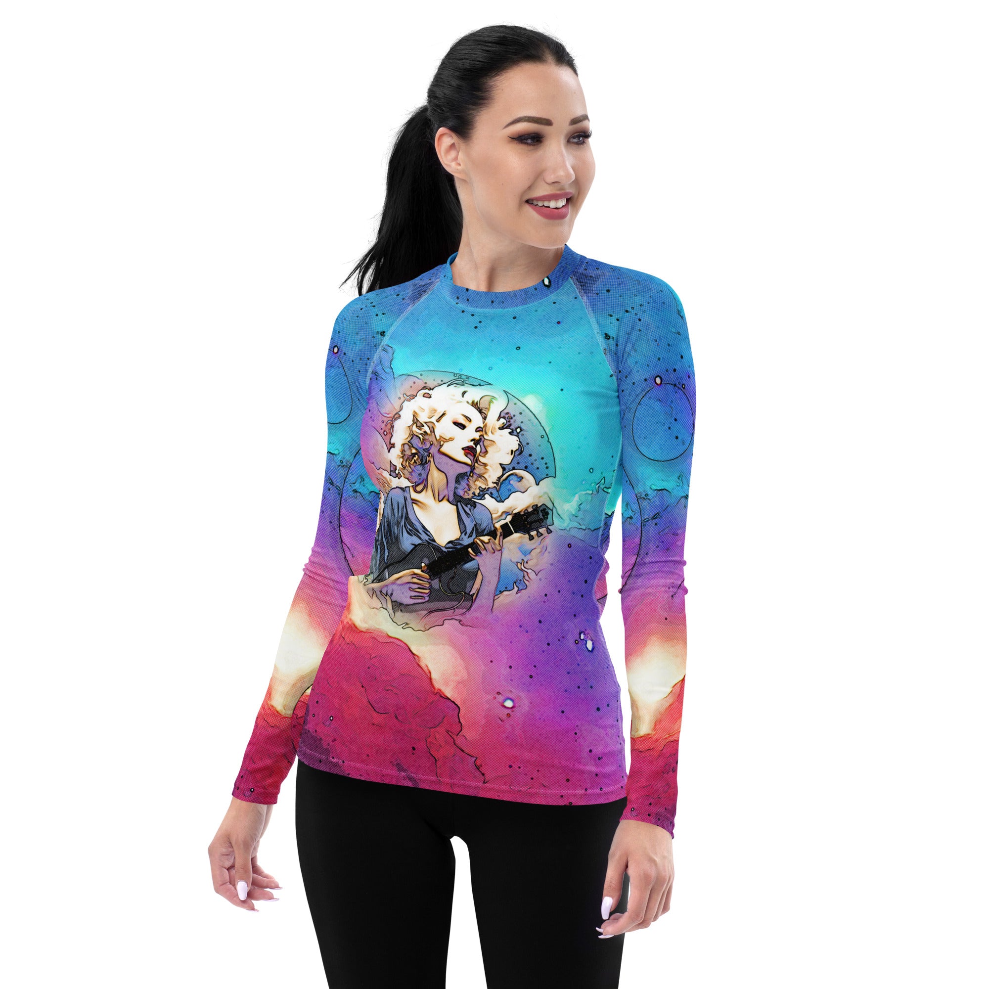 Embark With The Rhythmic Ocean Explorer Women's Rash Guard