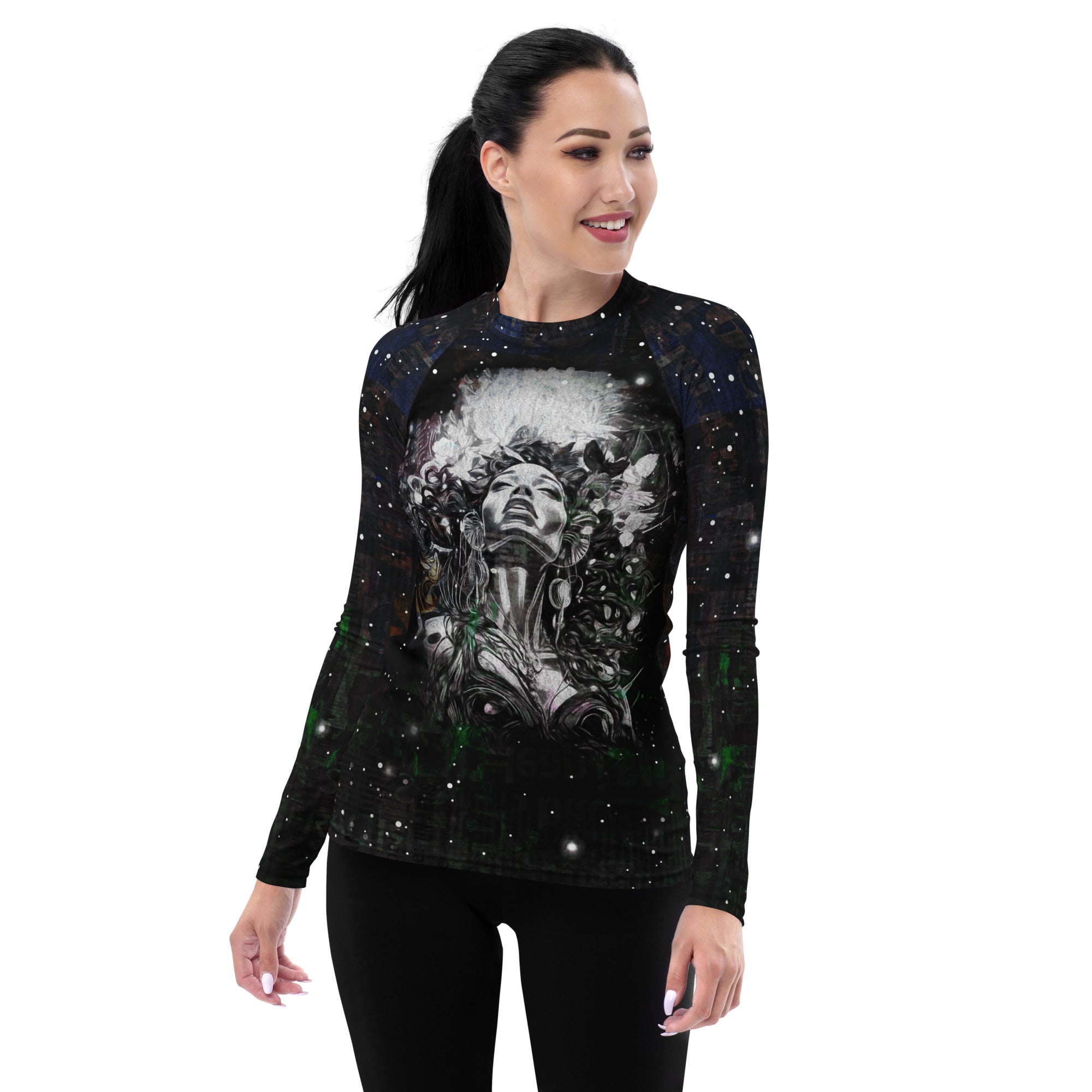 Treble Clef Treasure Hunt Women's Rash Guard