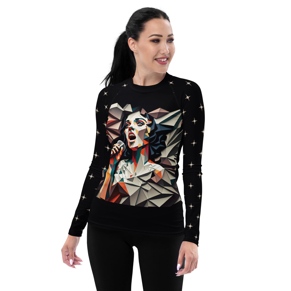 Hip Hop Wave Women's Rash Guard