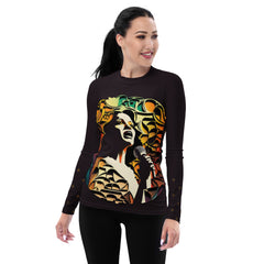 Musical Mosaic All-Over Print Women's Rash Guard