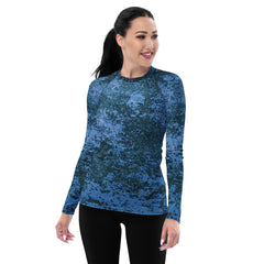 Vintage Patina All-Over Print Women's Rash Guard