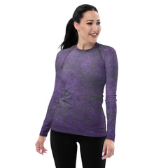 Aged Timber All-Over Print Women's Rash Guard