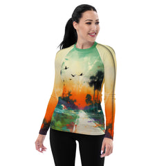 Celestial Horizon Odyssey All-Over Print Women's Rash Guard