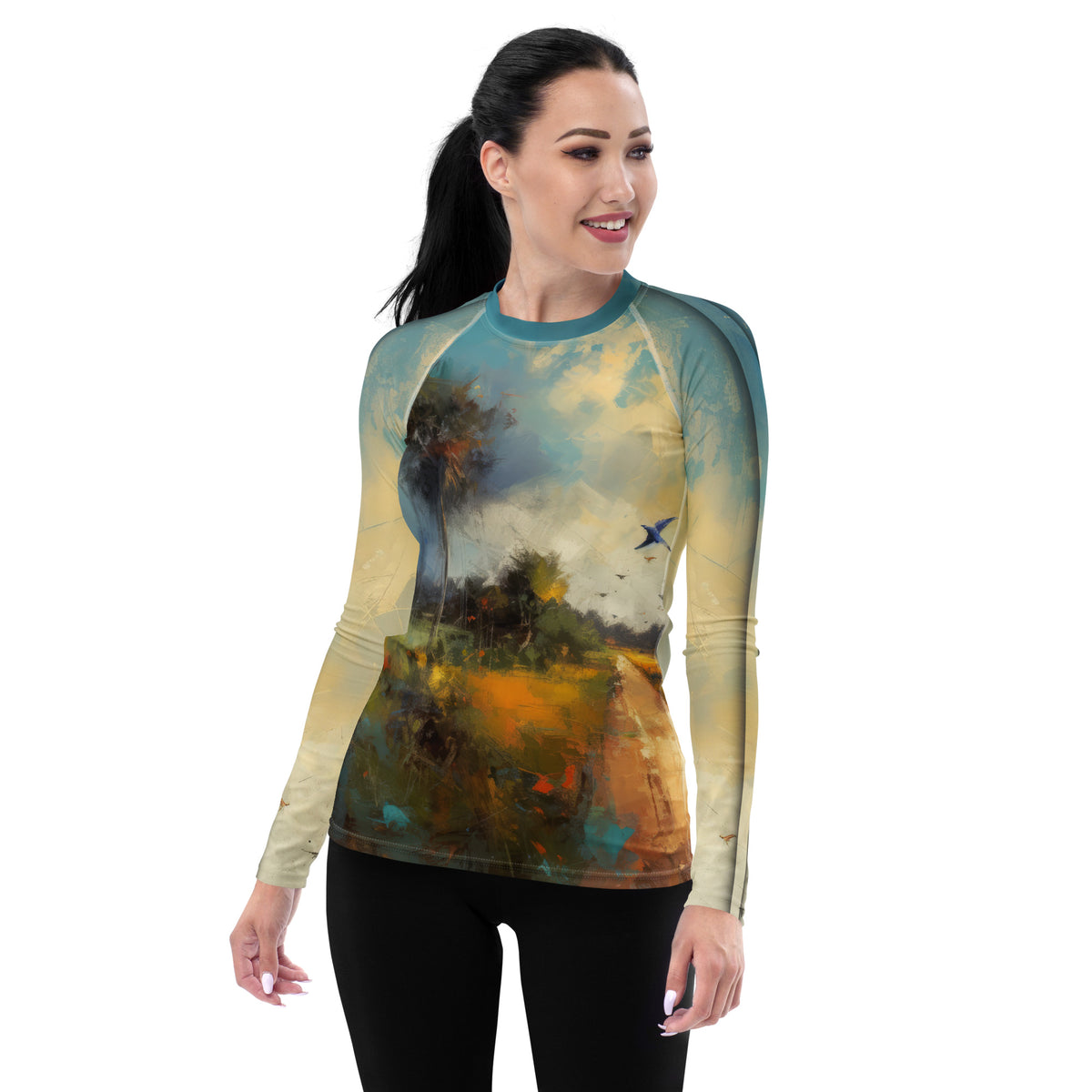 Sakura Blossom Serenity All-Over Print Women's Rash Guard