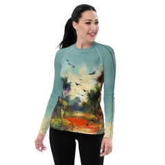 Mountain Escapade Landscape Women's Rash Guard