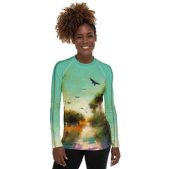 Enchanted Forest Landscape Women's Rash Guard