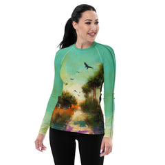 Enchanted Forest Landscape Women's Rash Guard