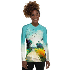 Rolling Hills Landscape Women's Rash Guard