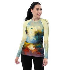 Wildflower Meadow Landscape Women's Rash Guard