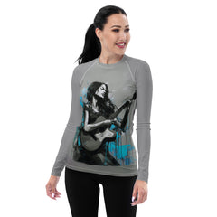 Elegant Abstraction All-Over Print Women's Rash Guard