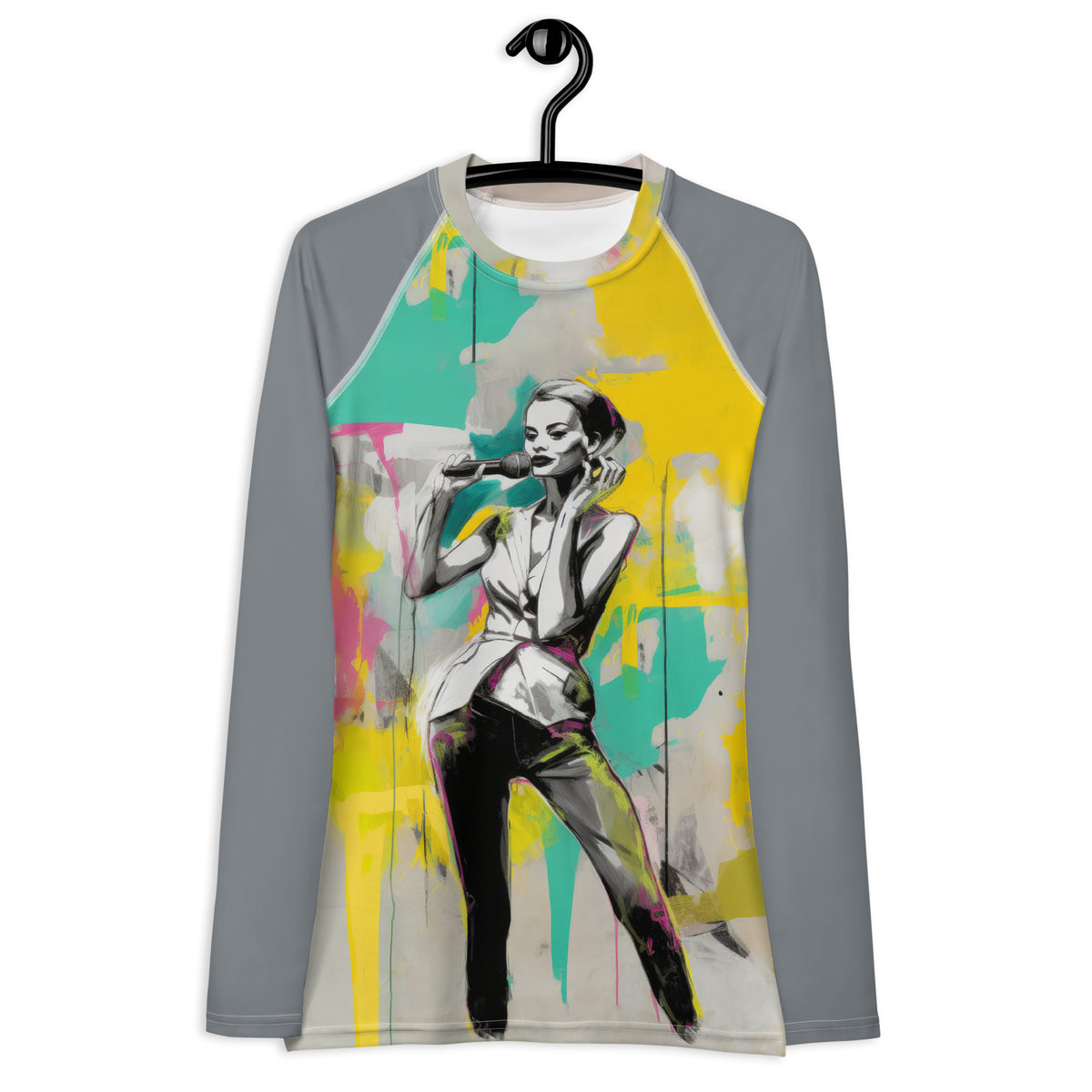 Subtle Abstraction All-Over Print Women's Rash Guard