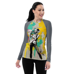 Subtle Abstraction All-Over Print Women's Rash Guard