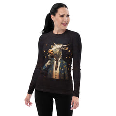 Moo-velous Cows All-Over Print Women's Rash Guard