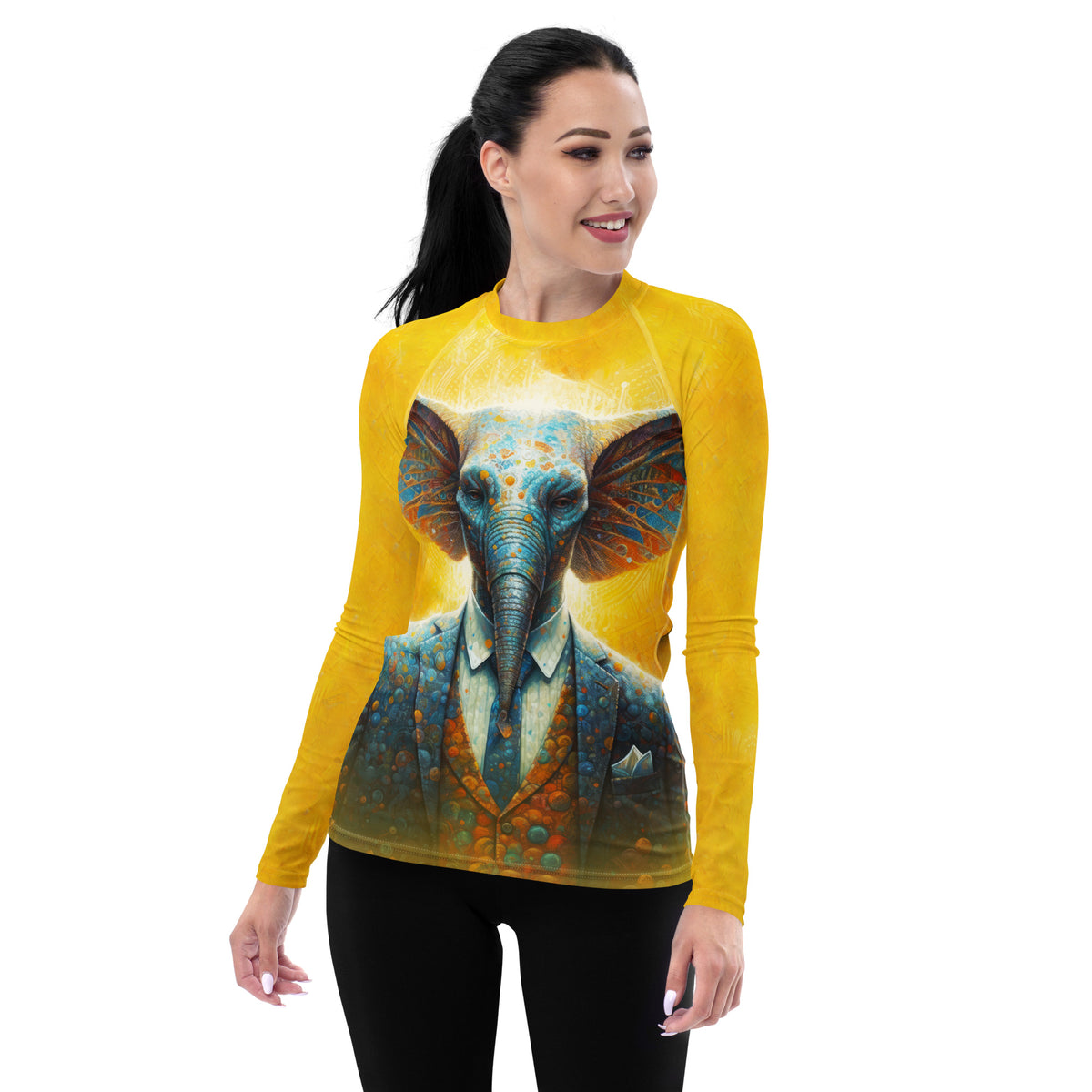 Majestic Elephant Women's Rash Guard