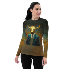 Graceful Goats All-Over Print Women's Rash Guard