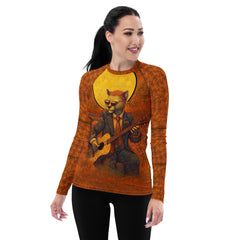 Whisker Wonderland All-Over Print Women's Rash Guard