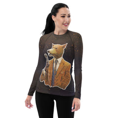 Clever Fox All-Over Print Women's Rash Guard