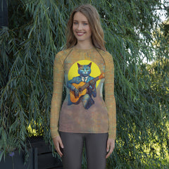 Mystical Meow All-Over Print Women's Rash Guard