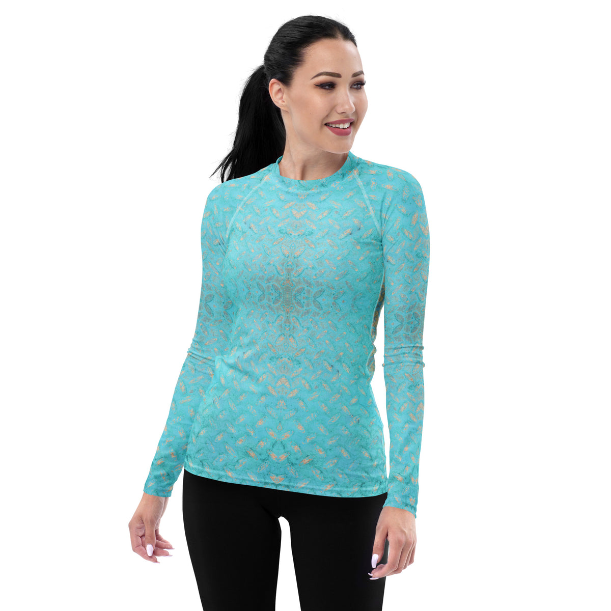 Velvet Bliss Texture Women's Rash Guard