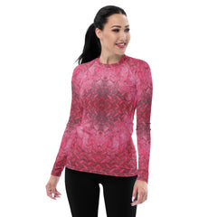 Chenille Circuit Texture Women's Rash Guard