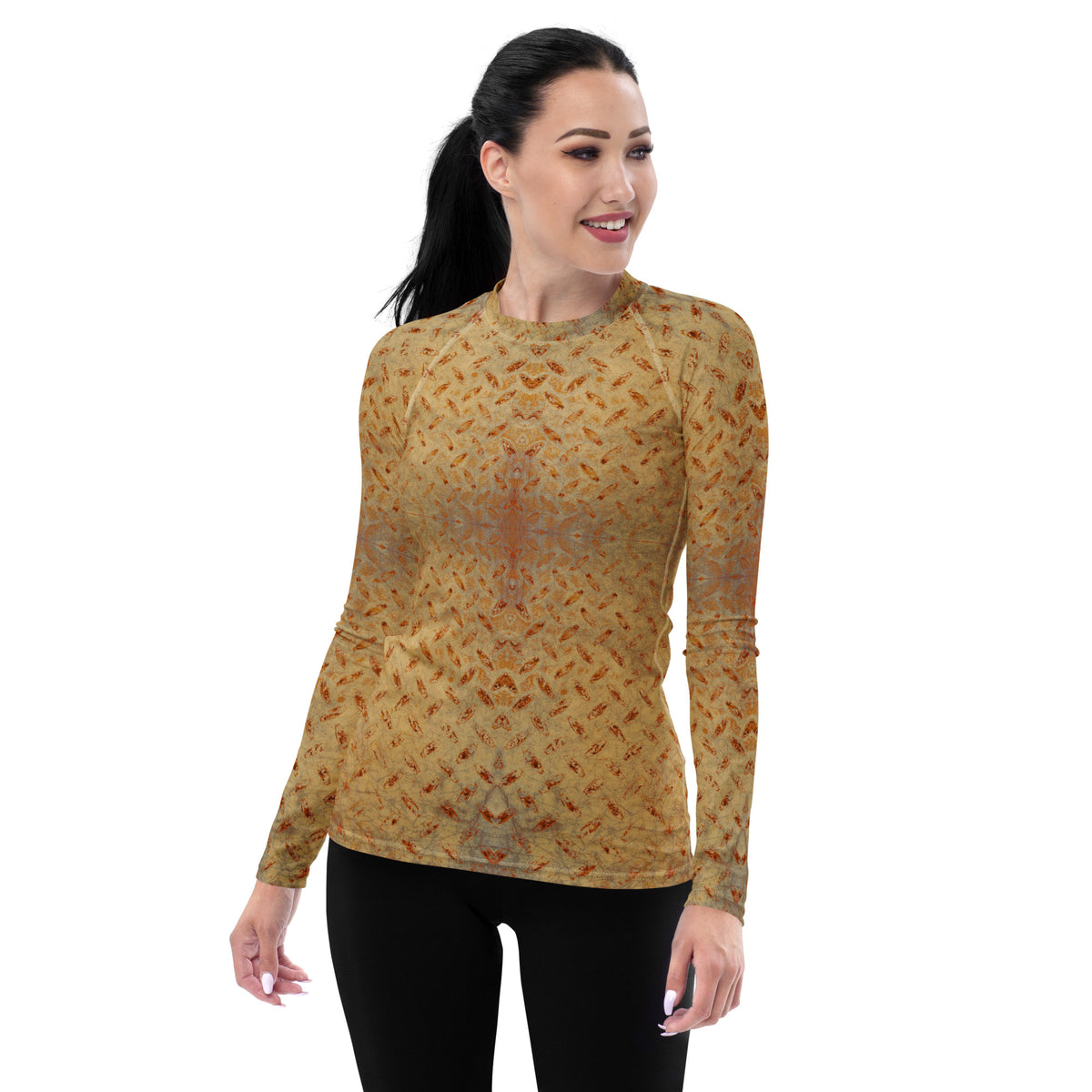 Honeycomb Hustle Texture Women's Rash Guard